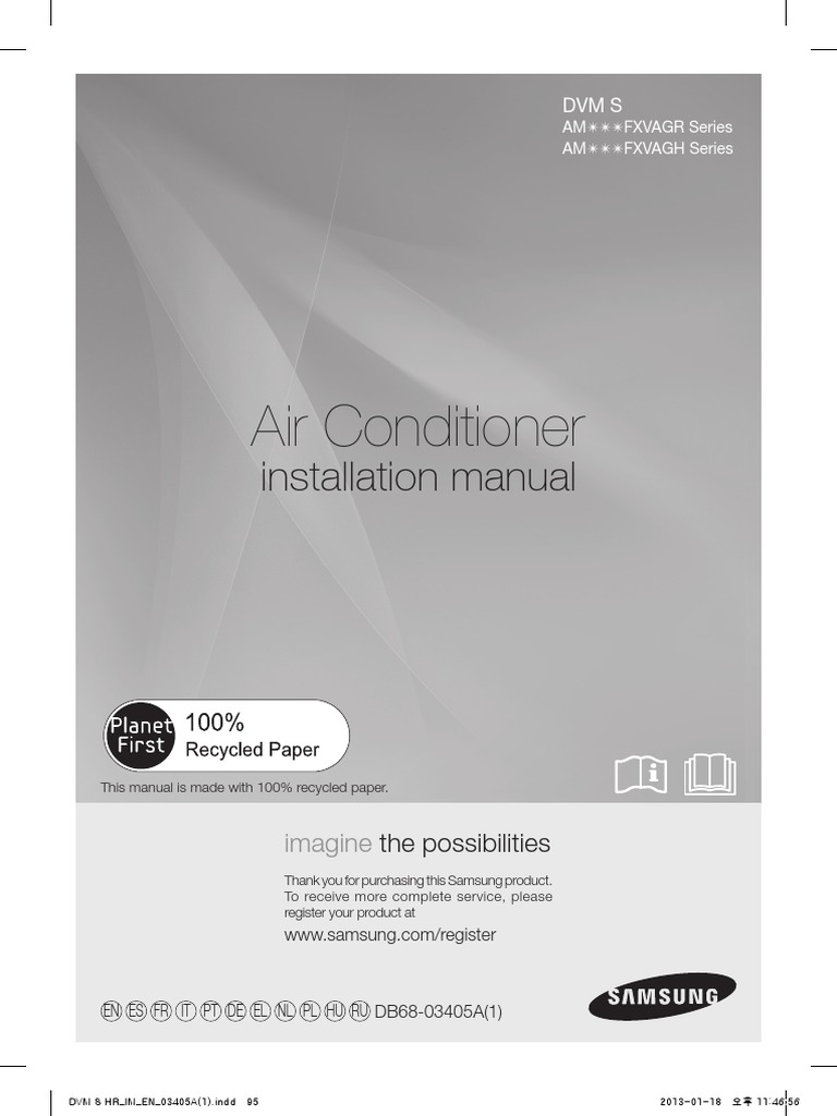 (IM) AM080-220FXV (DVM S) - Eng | PDF | Air Conditioning | Pipe (Fluid ...