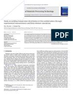 Study On Welding Temperature Distribution in Thin Welded Plates Through Experimental Measurements and Finite Element Simulation