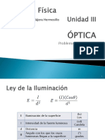 Problemas con Espejos: Cálculos de Iluminación, Distancias y Aumentos