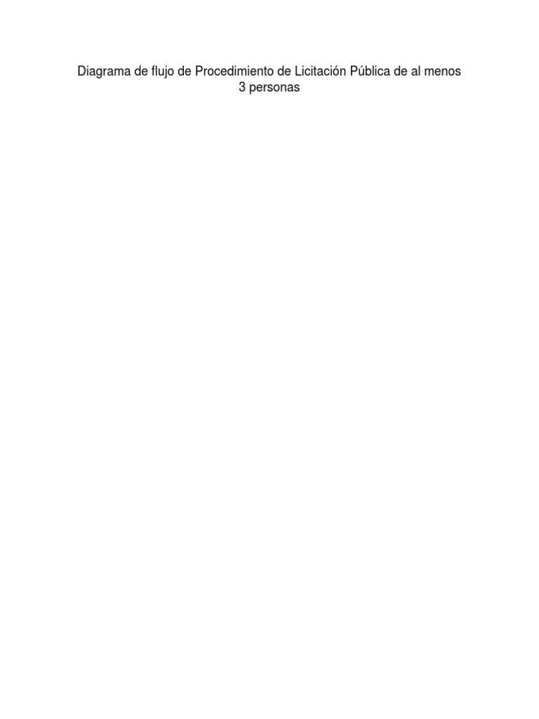 Diagrama de Flujo de Procedimiento de Licitación Pública de Al Menos 3