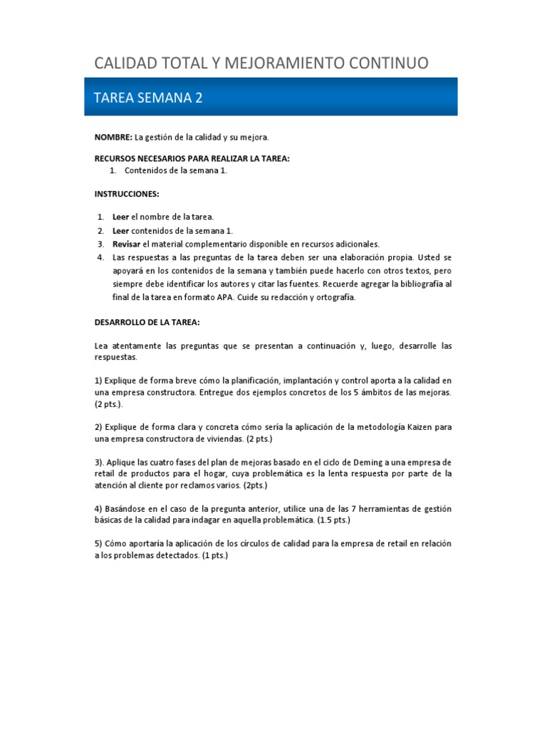 Calidad Total y Mejora Continua en Empresas | PDF | Calidad (comercial ...
