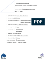 Sentence Correction Answer Key PDF