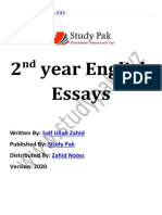 2nd Year English Essays Notes PDF
