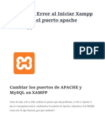 Solución XAMPP puertos Apache MySQL