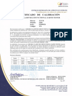 Certificado calibracion telurometro