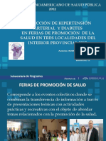 Deteccion de Hipertension Arterial y Diabetes en Tres Localidades Inter Prov