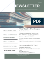 TOEFL PRACTICE COURSE NEWSLETTER