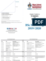 BSC Marketing - Quick Guide 2019 2020