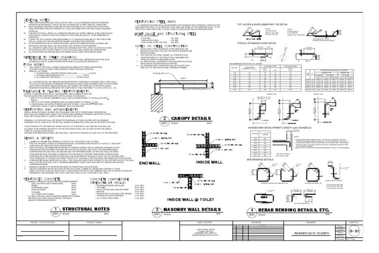 Standard Construction Notes and Reinforcing Bar Detailing Guidelines ...