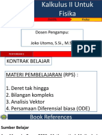 Pertemuan 1 Kalkulus II Untuk Fisika