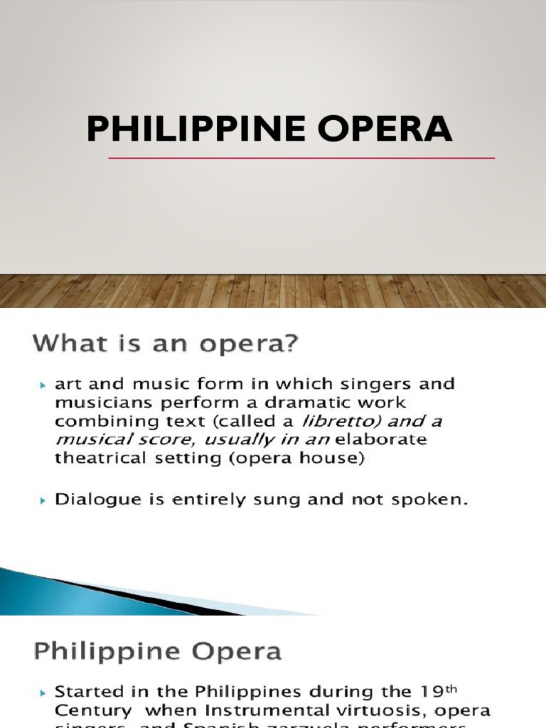 Philippine Opera | PDF