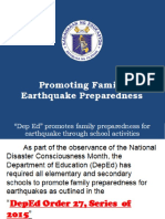 Earthquake Preparedness Assignment DO 27 S 2015 Family Reunification 1