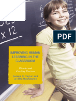 George R. Taylor - Improving Human Learning in The Classroom - Theories and Teaching Practices-Rowman & Littlefield Education (2008) PDF