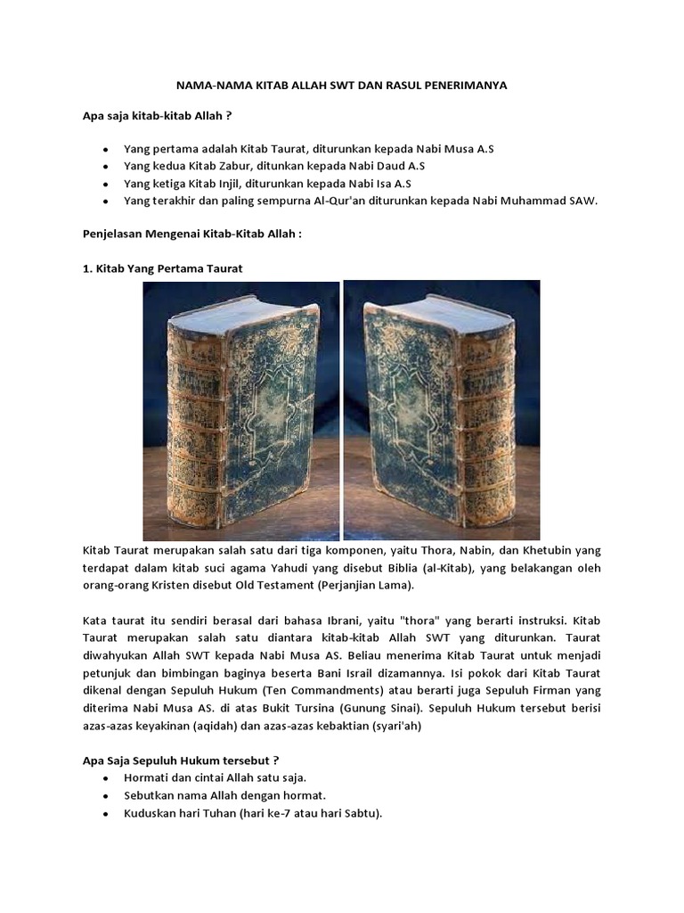 4 Nama Kitab Allah