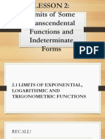 Limits of Some Transcendental Functions and Indeterminate Forms