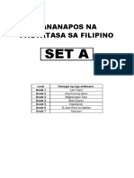 Pananapos Na Pagtatasa Sa Filipino Set A