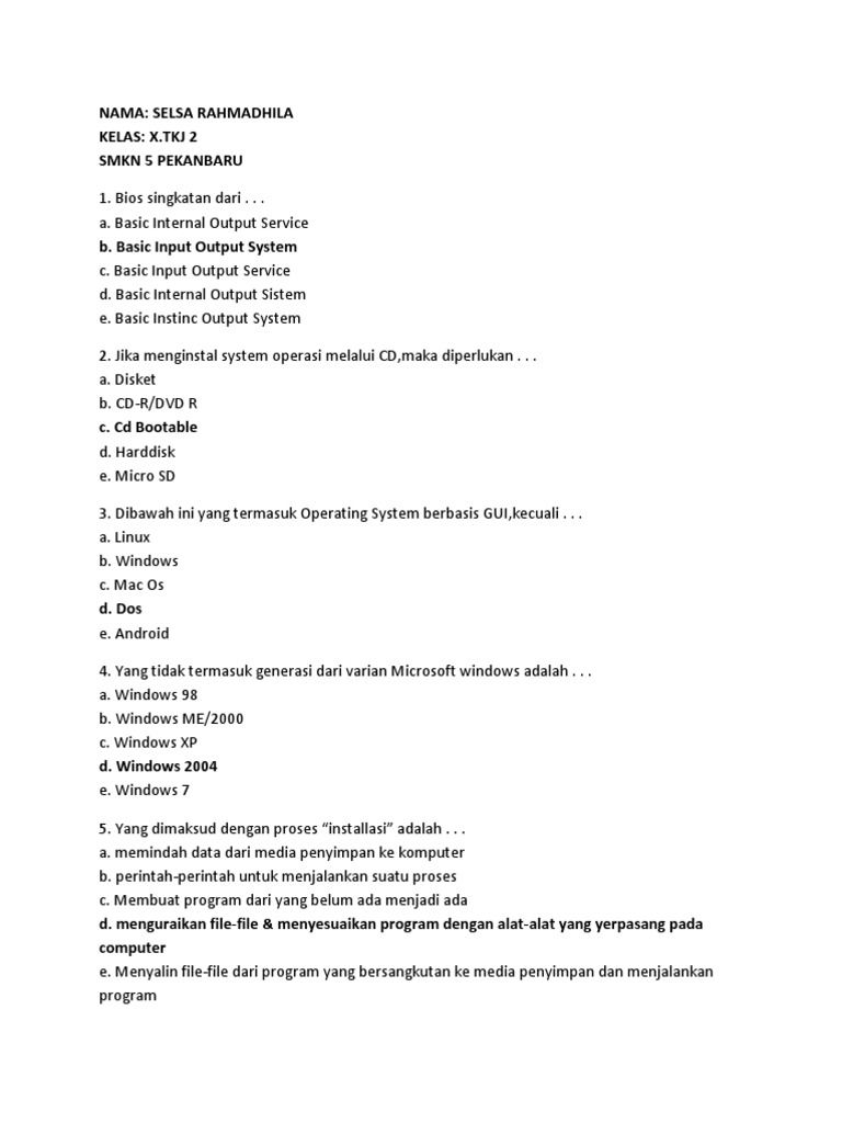 Soal Sistem Operasi Pdf