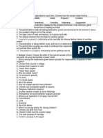 Unit Test MAPEH 8 Health 2nd