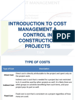 Introductiontocostmanagementcontrolinconstructionprojects 180616142421