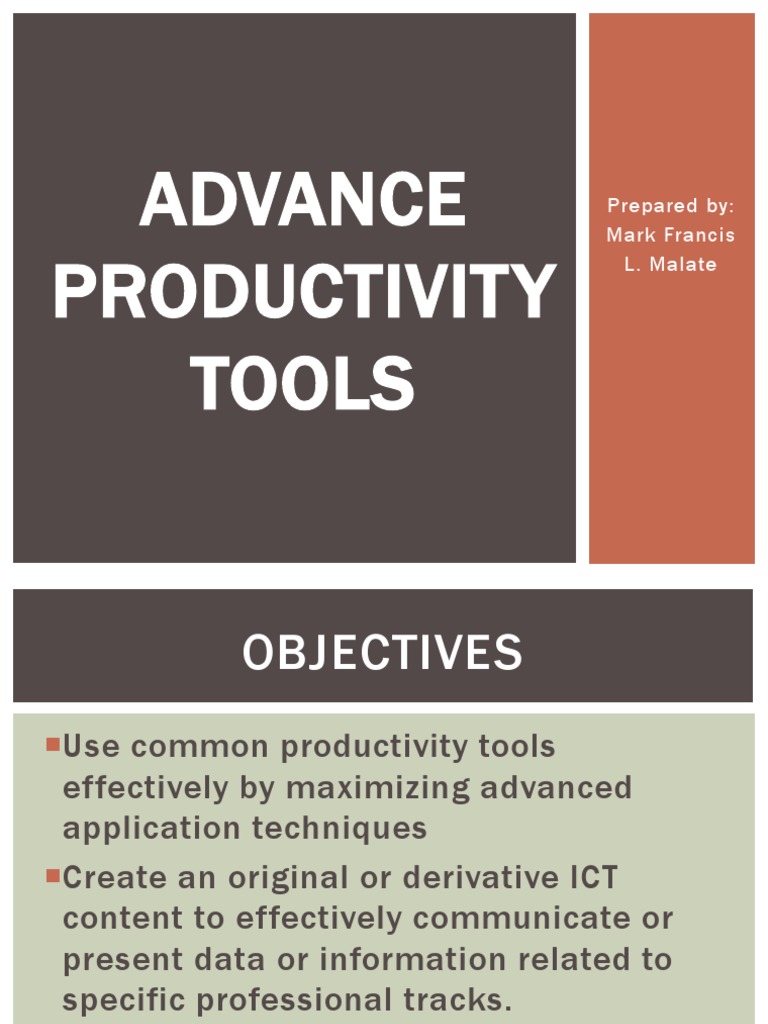 Mastering Advanced Productivity Tools | PDF | Computer Graphics ...