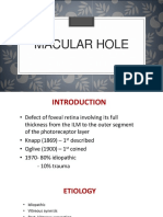 OCT Classification of Macular Hole