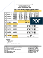 Jadwal KULIAH Semester 1 - 2018