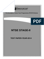 To Download Ntse Stage II Paper 2014