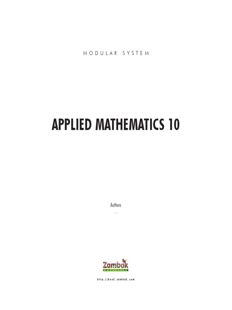 Applied Mathematics 10 (Zambak) Zambak Publishing (2008) PDF PDF