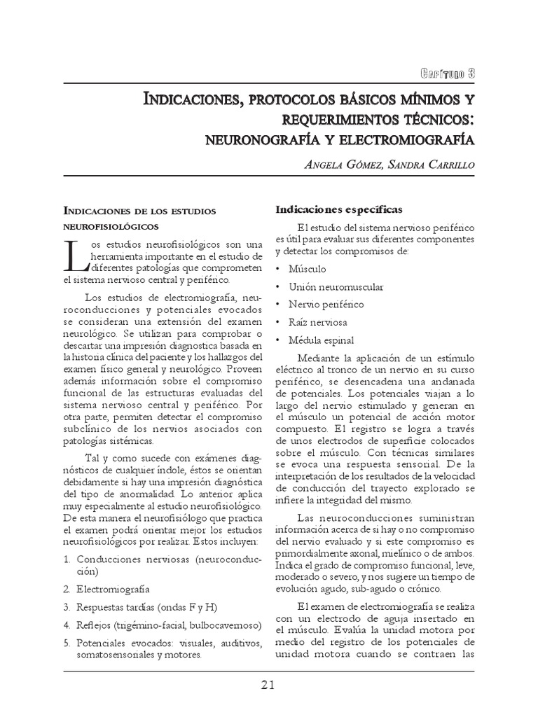 Guía de Electromiografía y Neuroconducción | PDF | Electromiografia ...