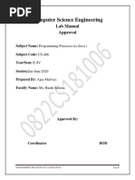 LAB MANUAL Java CS406 FORMAT