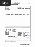 Change of HSE Management Procedure