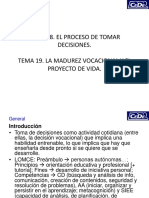 Proceso de toma de decisiones y madurez vocacional