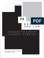 Jacques Derrida - Sandra Van Reenen - Jacques de Ville - Before The Law - The Complete Text of Préjugés-Univ of Minnesota Press (2018)