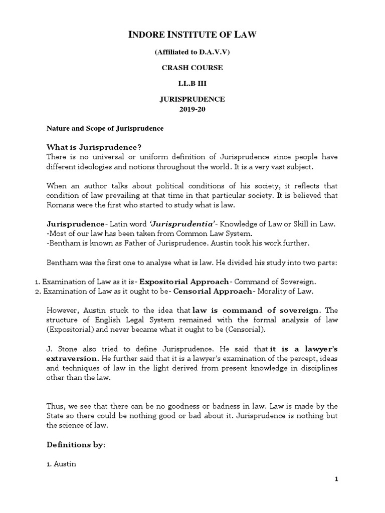 Jurisprudence PDF Jurisprudence Possession (Law)