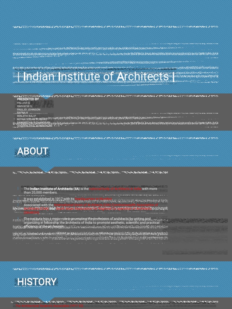 Overview of the Indian Institute of Architects | PDF | Architect ...