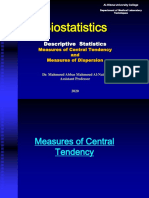 Biostatistics Lecture - 3 - Descriptive Statistics (Measures of Central Tendency)