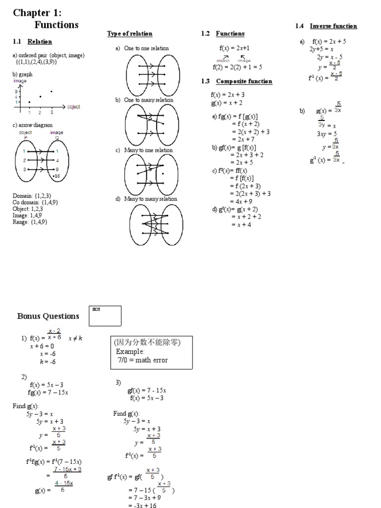 1 1 Relation Type Of Relation 1 1 Functions 1 1 Inverse Function Function Mathematics Mathematical Logic