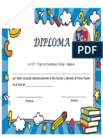 Diploma Inicial Primer Puesto