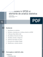 Introducere in SPSS Si Elemente de Analiza Statistica
