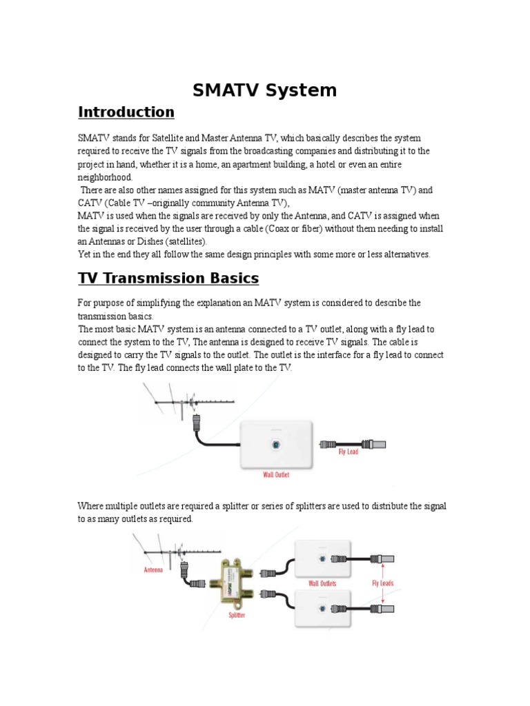 Module Iii Chapter 4 Smatv System Pdf Satellite Television Cable