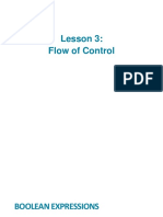 Lesson 3 Flow of Control (Branching Mechanisms)