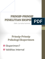 Prinsip-Prinsip Penelitian Eksperimen