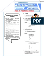 Ejercicios de Razones y Proporciones para Quinto de Secundaria