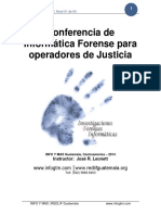 Conferencia de Informática Forense para Operadores de Justicia