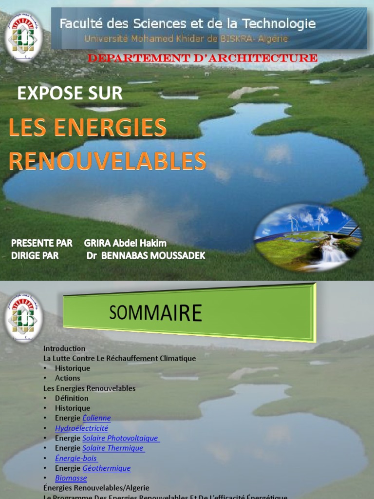 Energies Renouvelables | PDF | Énergie solaire | Énergie renouvelable