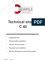 PIC Hermle C40 Technical Sheets