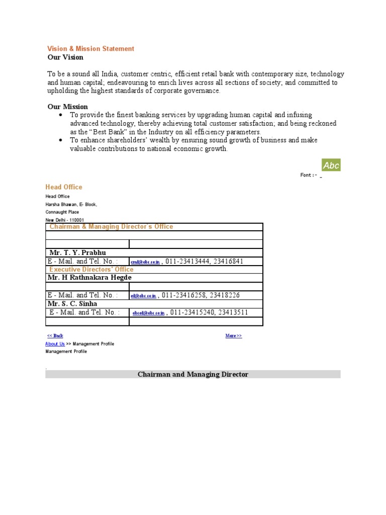 Vision and Mission of Retail Banking | PDF | Companies | Corporations