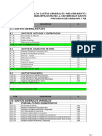 Desagregado de Gastos Generales Supervisor