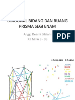 Diagonal Bidang dan Ruang Prisma Segi Enam