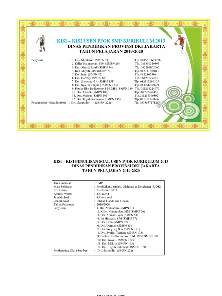 Kisi Kisi Usbn Teori Th 2019 2020